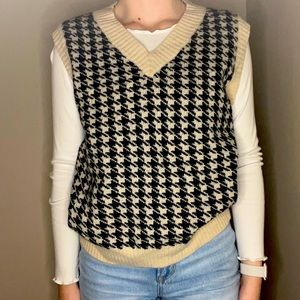 Tan & Black Sweater Vest